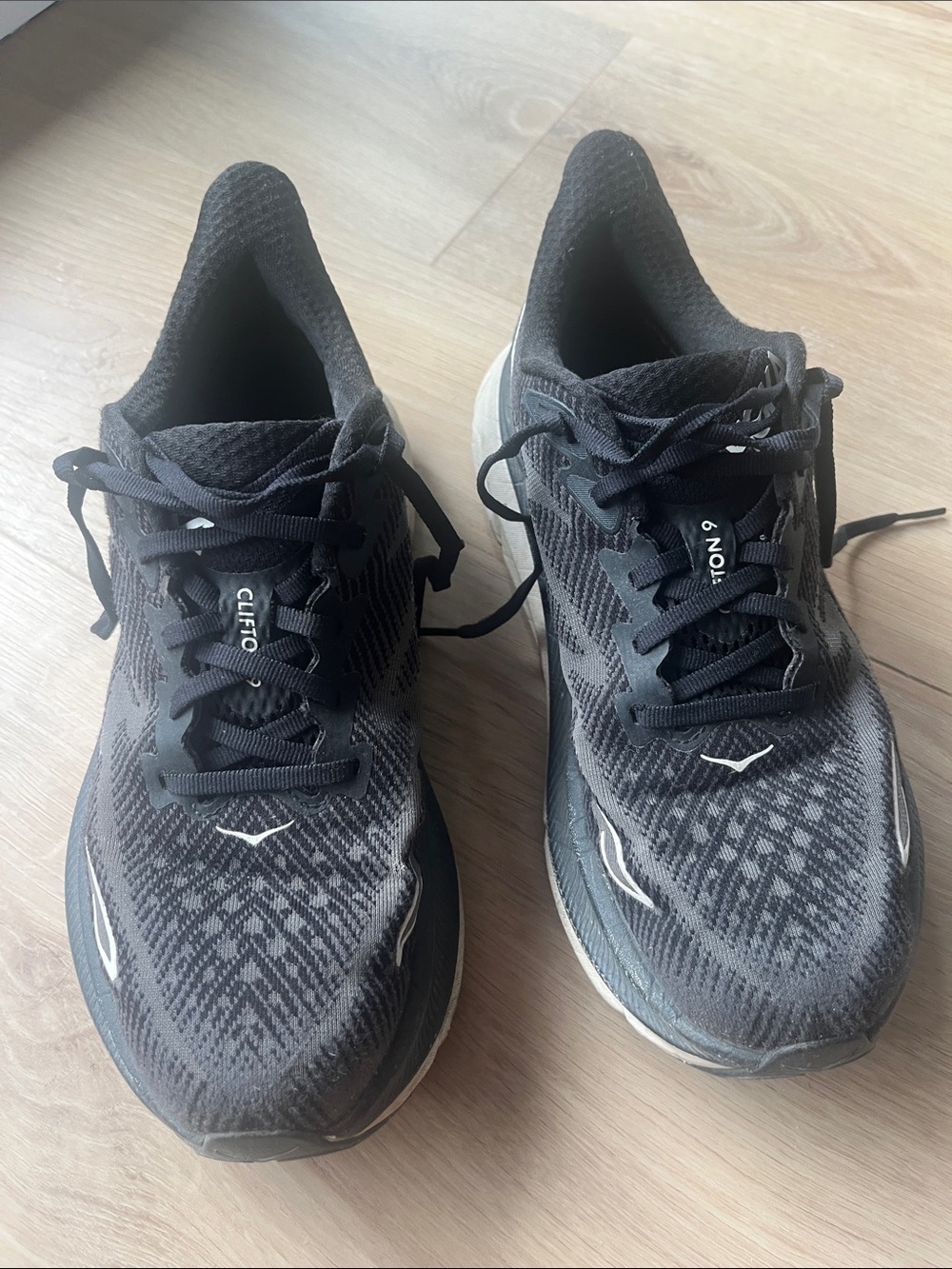 Hoka Clifton 9 Women's Black Athletic Running Shoes
